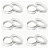 LteelDay Confezione da 12 Ghiera per Paralume E14, Anello di Fissaggio in Plastica per Portalampada E14, Anello Filettato Resistente al Calore, Bianco (Diametro Interno 27 mm)