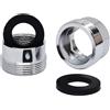 ZLYY Adattatore aeratore per rubinetto per depuratore d'acqua, connettore maschio da 18 mm femmina x 1 mm a 22 mm, adattatore per rubinetto, raccordo in ottone, aeratore per bagno e cucina (argento, 2