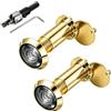 xolear 2 Pezzi Spioncino Porta Blindata Ø 16-23mm, 220° Grandangolo Lente in Vetro Ottico, con Punta da Trapano per Porte con Spessore da 37-100 mm(Oro)
