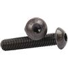 Xiedeai 10 pezzi M10 x 25mm Acciaio Carbonio Esagono Incassato Viti - Esagono Pulsante Presa Tappo a Testa Vite a Macchina Allen Bulloneria Mobili Sedie Nero