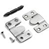 Voxlara Ganci Per Quadri a Incastro in Acciaio Inox, Per Quadri, Specchi e Mobili Pesanti - Kit Completo con 64 Viti e Cacciavite PH2 S2, 16 Pezzi (55x30.5x2mm)