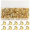 Yibaijia 320 chiodi per tappezzeria, puntine da disegno, per mobili, letto, decorazione - 11 x 17 mm (oro)