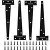 XiangJunly Set di 4 cerniere a T da 15,2 cm, cerniere a T resistenti per recinzioni in legno, cancelli, porte di granaio e ripari per giardino