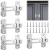 Jinfanshurich Chiavistelli per porta in acciaio inox, 4 pezzi, con viti di fissaggio, chiusure per porte scorrevoli, per camera da letto, bagno, finestra, porta scorrevole