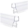 Wuyangcun Confezione da 2 guarnizioni inferiori per porta della doccia, impermeabili, lunghezza totale 140 cm, per porte in vetro senza cornice, tagliabili (4 mm)