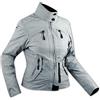 A-Pro Giacca da donna in tessuto impermeabile, con rivestimento termico, per moto, scooter, grigio, M