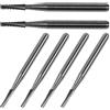 Luxshiny Punte Trapano per Riparazione Parabrezza Auto, Argento Set 5 Pezzi | Lega di Tungsteno, Ripara Scheggiature e Crepe, Foratura Precisa Vetri Auto, Kit per Parabrezza Anteriore