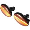 A ABSOPRO Frecce Laterali Per Subaru Forester SG 02-04 1 Coppia | Per Subaru Impreza WRX STI GD/GG 01-07, Luce Gialla, Lente Nero, Materiale Plastica Metallo, Dimensioni 71x42x49mm