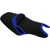 Moto Discovery Coprisella compatibile con Yamaha T-Max 500/530 2008-2016 nero/blu con cuciture nere (C)