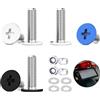 Kunxing Viti per targa auto e moto - Set di viti per targa con flangia per portatarga, viti in acciaio inossidabile per targa di moto, scooter e ciclomotore (6 PEZZI, M5X17mm)