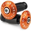 CXEPI Terminali Manubrio Universale - per Manubri da Ø22mm (7/8) (esterno) - Contrappesi per Moto Mtb Bici,Arancione