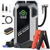 DISCORAMA - KIT AVVIATORE EMERGENZA AUTO MOTO 12V E COMPRESSORE ARIA PORTATILE 2IN1 CON POWERBANK E LUCE LED DIGITALE PER PNEUMATICI E GONFIABILI