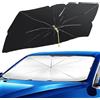 Qurxuanwe Parasole Auto Parabrezza Interno, Ombrello Pieghevole Anti-UV 145 x 79cm, Copri Proteggi Interni Automobile Universale, Parasole Isolamento Termico Macchina Girevole 360° per Maggior Parte Auto, SUV
