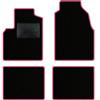 QUEMAR Tappetini Auto per Panda II 2003-2011, Bordo Rosa, 0 Ricami | Kit Tappeti Moquette e Gomma su Misura / Set 2 Anteriori + 2 Posteriori / Ricami e Colori Personalizzati / Antiscivolo