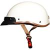 LIONCIANO Casco Moto Per Adulti, Casco Aperto, ABS 709 Combinato Con EPS, Fibbia Sottogola a Sgancio Rapido. Adatto Per Casco Da Motociclista Scooter Ciclomotore Chopper（Bianco, L 55-56CM）