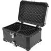 JDBDU Bauletto per moto, 65 l, max 10 kg, lega di alluminio, 56,5 x 39,5 x 30,5 cm, impermeabile, con serratura e 2 chiavi, nero