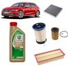 OP Kit tagliando 4 filtri + 5L olio Edge 5W30 LL compatibile con Audi A3 8V1 2.0 TDI,CRBC/CRUA/DCYA
