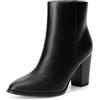 DREAM PAIRS Stivali da Donna con Grosso Tacco Alto Moda Casual Comodi Stivaletti Donna con Zip Laterale