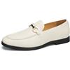 Dwihuize Mocassini da Uomo Scarpe Eleganti Slip-On con Decorazione A Morsetto Scarpe da Guida Casual da Ufficio in Pelle con Tacco Basso