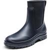 DREAM PAIRS Stivali Pioggia Donna Chelsea,Blu Marino-Pvc,41
