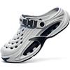 Tencipeda Classic Clog for Men & Women, Breathable Platform Clogs with Cushioned Eva Sole for Pool Garden Indoor Outdoor (Gray,35)