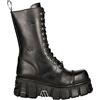 New Rock M-MILI211C-C1 Stivali Unisex da Motociclista in 100% Pelle Nera