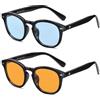 SHEEN KELLY Polarizzata Occhiali da sole Rotonde Retrò Uomo Donna | Vintage Ultraleggero Montatura Ovale TR90 Lenti Colorate UV400 Unisex 80s 90s Sunglasses