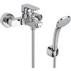 Ideal Standard - Ceraplan III, Set miscelatore esterno vasca/doccia con accessori, Tecnologia Click, Firmaflow, Cromato