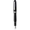 PLATINUM Penna stilografica giapponese #3776 Century Rhodium Black Diamond F/nero, 0,28-0,34 mm, realizzata a mano, pennino in oro 14 carati, con confezione regalo, penna stilografica