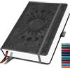HwxBen Bullet Dotted Journal - Taccuino a puntini, 256 pagine, carta resistente all'inchiostro da 140 g/m², copertina rigida in PU, elastico, tasca interna, per lavoro, ufficio e scuola, 19,6 x 25,4