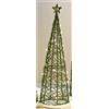 NONE Albero di Natale conico verde con LED alimentato a batteria 130 cm. 39dx130 cm, NATALE, Il miglior complemento per la tua casa.