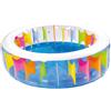 NONE Piscina Gonfiabile Rotonda 190 cm x 50 cm - Capacità 560 Litri - Piscina per Bambini e Famiglia con Parete Trasparente e Pannelli Colorati - PVC Resistente - Ideale per Giardino, Terrazza ed Estate