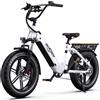 NONE Bicicletta Elettrica ONESPORT OT08, 500W 48V18AH, Pneumatici 20*4.0 pollici, 7 Velocità, E-bike da Città, con Luce Freno e App Bluetooth, Autonomia Massima 90KM, E-bike per Adulti