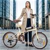 OOTD Bicicletta Elettrica MAXTRON Smart20, Pneumatici 20x1.35 Pollici, Motore 250W, Batteria 36V 5.2AH, 7 Velocità, Pieghevole, Bici da Pendolare, Autonomia 30-40km, Carico Massimo 100kg