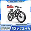 NONE Bicicletta Elettrica EBYCCO EB7Pro con Motore da 3000W, Batteria 52V23AH, Doppia Sospensione, Ammortizzatori Idraulici, Pneumatici Fat da 26 Pollici, E-Bike per Tutti i Terreni