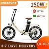 ONESPORT Bicicletta Elettrica Pieghevole Onesport OT16, Batteria al Litio 48V17Ah, Motore Posteriore 250W, Display LCD Bluetooth, Ruote da 20 Pollici