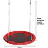 NONE Altalena a Disco da 110CM, Portata 150KG, Impermeabile con Moschettoni Zincati, Altalena Familiare per Interni ed Esterni per Bambini, Neonati e Adulti