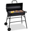 Relaxdays Griglia Portatile XXL, Instant Barbecue con Coperchio, Aerazione Regolabile, Stabile,HLP 96,5x103x64,5 cm,Nero