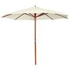 vidaXL Ombrellone 300x258 cm Bianco Sabbia