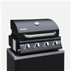 sweeek Barbecue a Gas a 4 bruciatori Nero - 73x60x74 cm