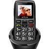 artfone C1+ Cellulare per Anziani| Telefono Dual SIM| Batteria da 1400 mAh | Telefono a pulsanti grandi con stazione di ricarica | Display a colori da 1,77 pollici