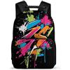 TPISLI Zaino per Scuola Graffiti Bambini 6-10 Anni Borsa Scolastica Colourful Fashion Primaria Daypack, Tasche Laterali Resistente Leggero Viaggio Uso Quotidiano