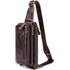 HUMERPAUL Marsupio in pelle per uomo e donna, marsupio alla moda, piccola borsa a tracolla con tracolla regolabile, per viaggi, sport, passeggiate, Caff, Vintage