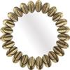DRW Specchio da parete rotondo in metallo dorato, 70,5 x 70,5 x 4 cm