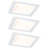 Paulmann 93126 Faretto da incasso LED 3-Step-Dim Cole IP44 quadrato 88 x 88 mm Angolo 3 x 6 W 3 x 470lm 230 V 2700 K Bianco