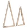 Rayher Cornici Decoro In Legno, Triangoli, Set da 2 Pezzi, Legno di Pioppo Naturale, 20 x 7.5 x 42 cm + 26 x 8 x 54 cm, da Personalizzare e Colorare, 62787000