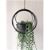 YISSEN RISEON - Supporto per piante in metallo dorato bohémien, geometrico da appendere, vaso moderno, supporto per piante aeree di metà secolo, fioriera minimalista, per interni ed esterni, decorazione per