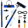 TINMAGI Kit Pulizia Pannelli Fotovoltaici, Estensibile 4.8 Metri, Dispenser di Sapone Integrato, spazzola per la pulizia di finestre, tetto terrazza, impianto