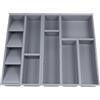 Cofan Portaposate con 11 scomparti 50x45x6,5 cm colore grigio