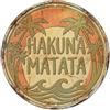 CMHOK Hakuna Matata - Targa in metallo con slogan retrò, decorazione da parete per bar, club, giardino, 20 x 20 cm